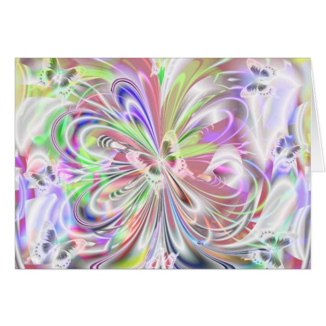 Cartão Dança da borboleta (Frente horizontal)
