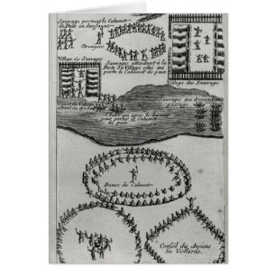 Cartão Dança da tubulação de paz do Iroquois