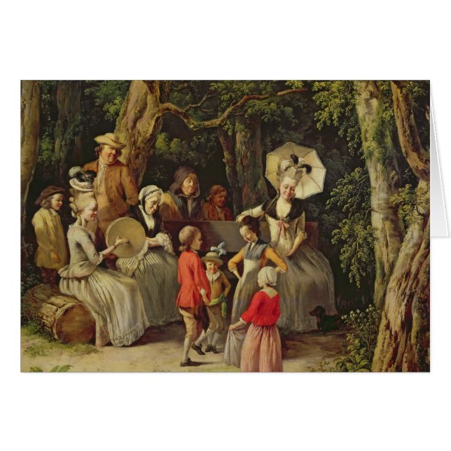 Cartão Dança das crianças (Frente Horizontal)