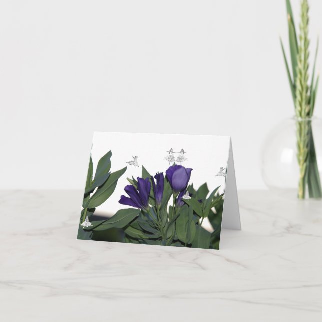 Cartão Dança das Fadas da Sombra Azul (Frente)