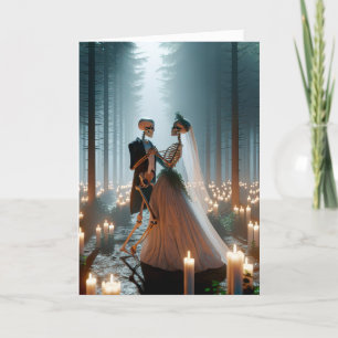 Cartão Dança de Casamento de Halloween