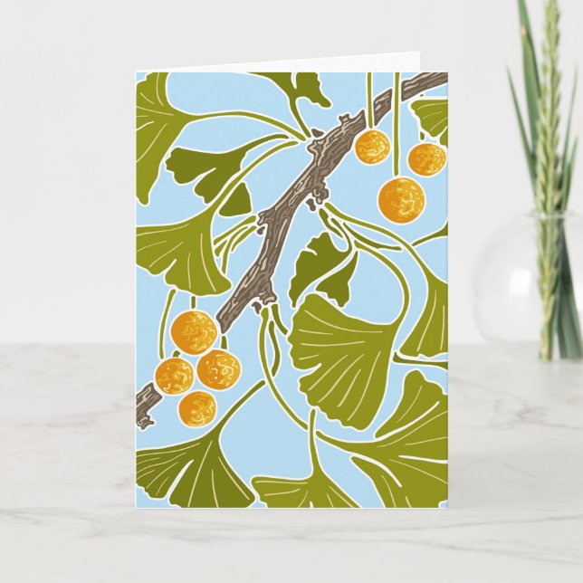 Cartão Dança de Ginkgo (Frente)