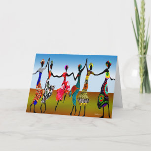 Cartão Dança de Louvado Africano