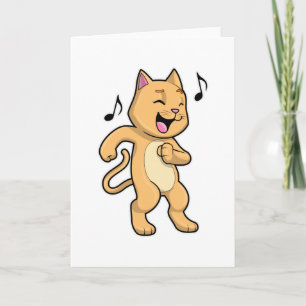 Cartão Dança de Música Cat