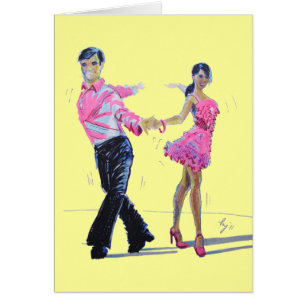 Cartão Dança de salão de baile de Cha Cha Cha