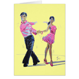 Cartão Dança de salão de baile de Cha Cha Cha