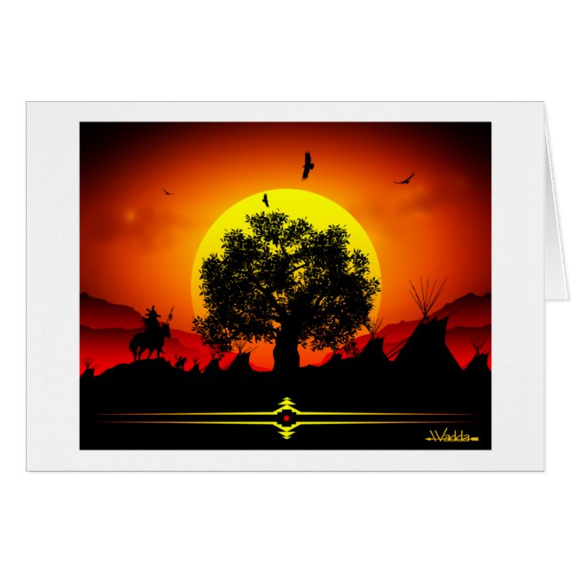 Cartão Dança de Sun (Frente horizontal)