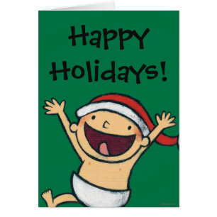 Cartão Dança do bebê de Leslie Patricelli no chapéu do