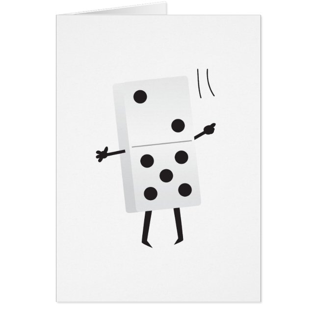 Cartão Dança do dominó (Frente)