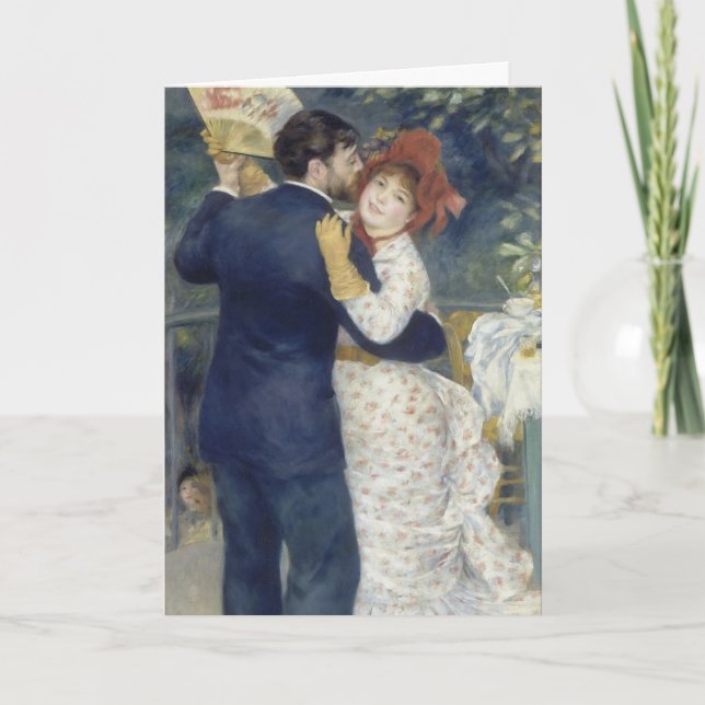 Cartão Dança do País - Pintura Impressionista Renoir (Frente)
