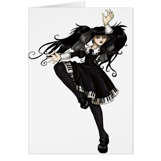 Cartão Dança do piano (Frente)