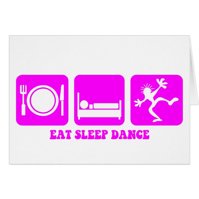 Cartão Dança engraçada (Frente Horizontal)