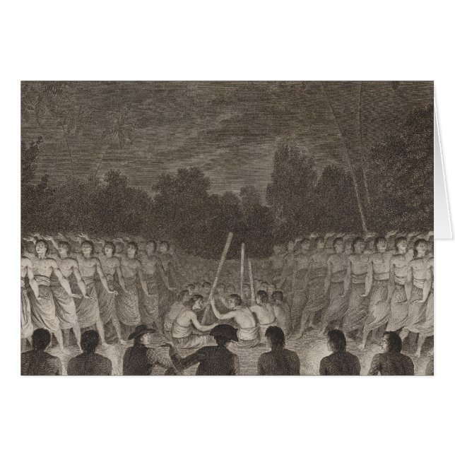 Cartão Dança, Hapaee, Tonga 2 (Frente Horizontal)