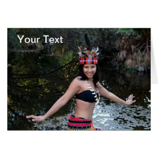 Cartão Dança indiana da mulher