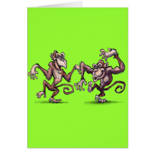 Cartão Dança macaco