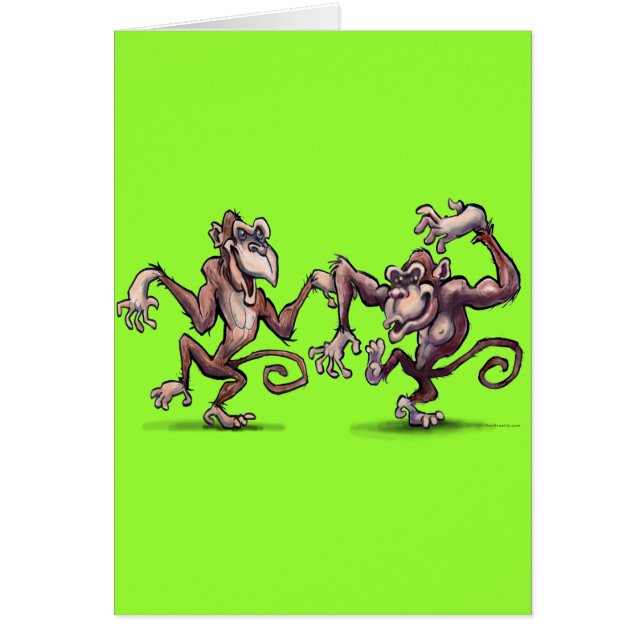 Cartão Dança macaco (Frente)