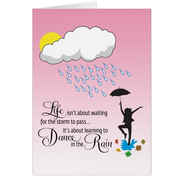 Cartão Dança na Chuva (Frente)