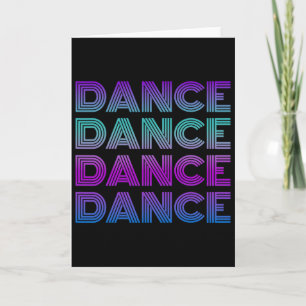 Cartão Dança retrô Eu amo dançar dançarino adolescente es