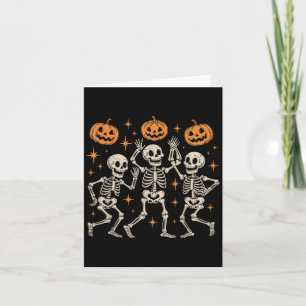 Cartão Dançando Esqueletos Dança De Halloween Macabre