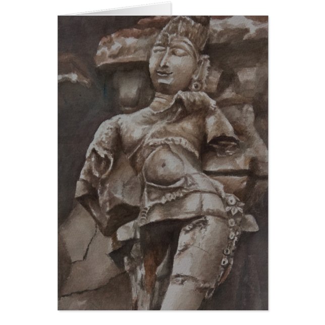 Cartão Dançando para os deuses, forte de Gingee (Frente)