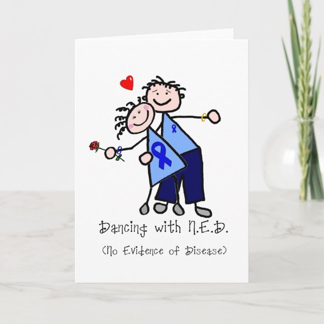 Cartão Dançar com N.E.D. - Cancer de dois pontos (Frente)