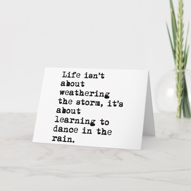 Cartão Dançar na Chuva (Frente)