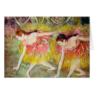 Cartão Dançarinas Inclinando-se de Edgar Degas, Arte da D