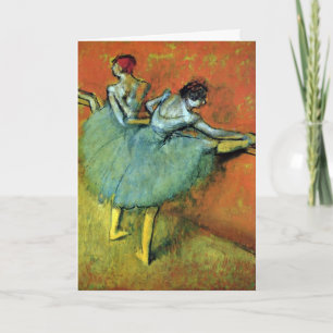 Cartão Dançarinas no Balcão de Edgar Degas, Balé Vintage