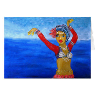 Cartão Dançarino aquático do tribo