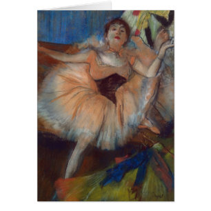 Cartão Dançarino assentado de Edgar Degas, 1879-80