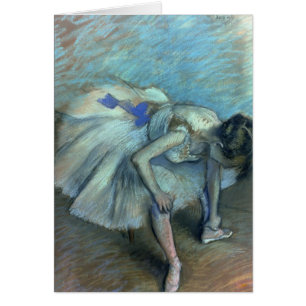Cartão Dançarino assentado de Edgar Degas, c.1881-83
