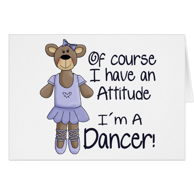 Cartão Dançarino da atitude (Frente Horizontal)