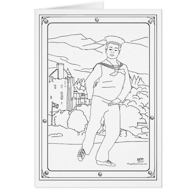 Cartão Dançarino da Escócia Highland (Frente)