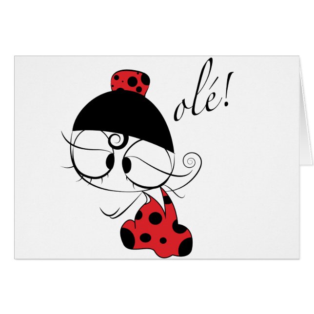 Cartão Dançarino do Flamenco velho! (Frente Horizontal)