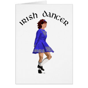 Cartão Dançarino Irlandês - Vestido Azul