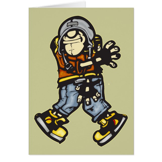 Cartão Dançarino na moda de Hip Hop (Frente)