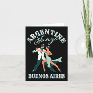 Cartão Dançarino realizando Tango argentino Buenos A