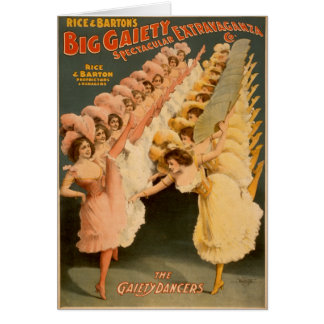 Cartão Dançarinos 1900 da alegria