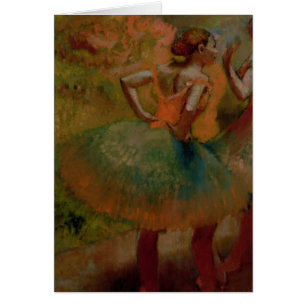 Cartão Dançarinos de Edgar Degas que vestem saias do
