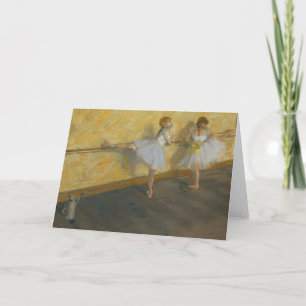 Cartão Dançarinos Praticando no Barre - Edgar Degas