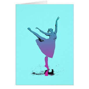 Cartão Danças do dançarino do Arabesque