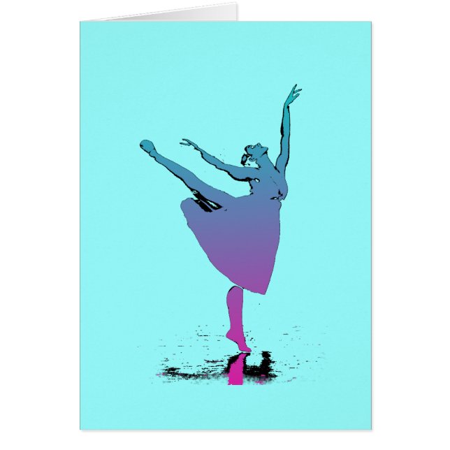 Cartão Danças do dançarino do Arabesque (Frente)