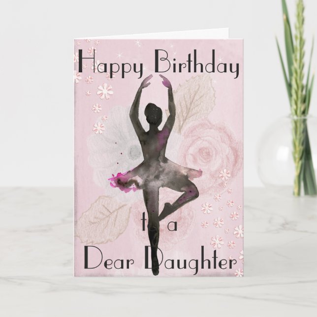 CARTÃO DANCE BALLERINA DANCE!! DAUGHTER GREETING CARD (Frente)
