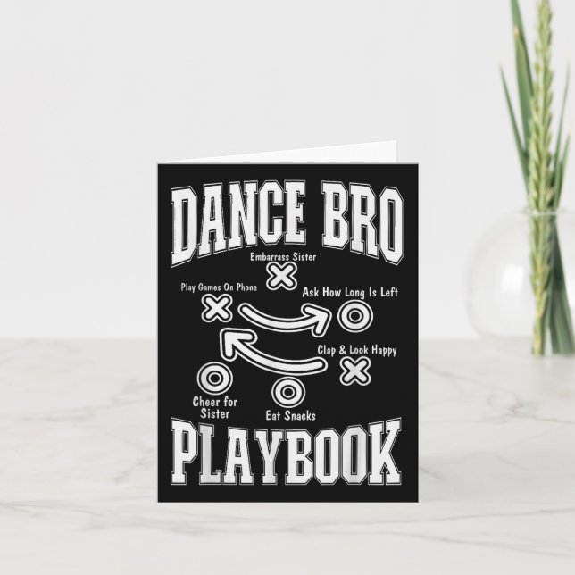 Cartão Dance Brother Playbook Comp Engraçado Dançando Org (Frente)