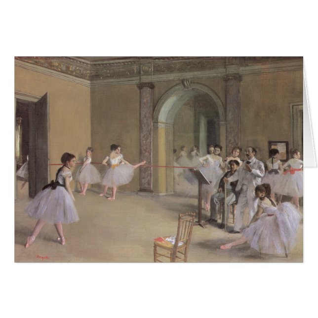 Cartão Dance Foyer na Ópera de Edgar Degas (Frente Horizontal)