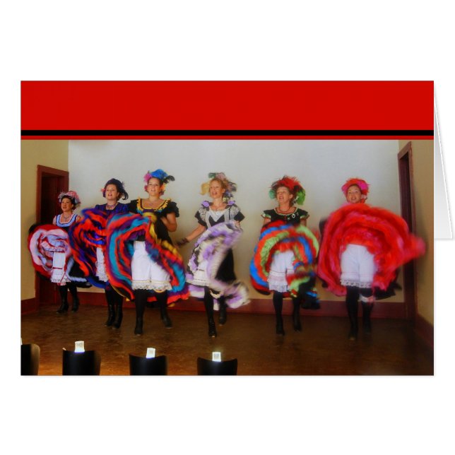 Cartão Dance Hall Girls (Frente Horizontal)