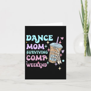 Cartão Dance Mãe Fins de Semana Computadores de Café