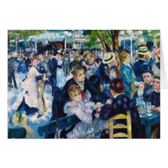 Cartão Dance no Moulin de la Galette Auguste Renoir (Frente horizontal)