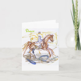 Cartão "Dance" note cards. Horse and Rider watercolor