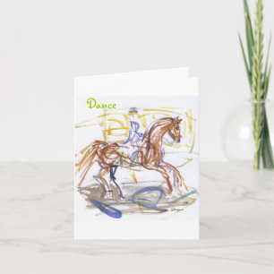 Cartão "Dance" note cards. Horse and Rider watercolor
